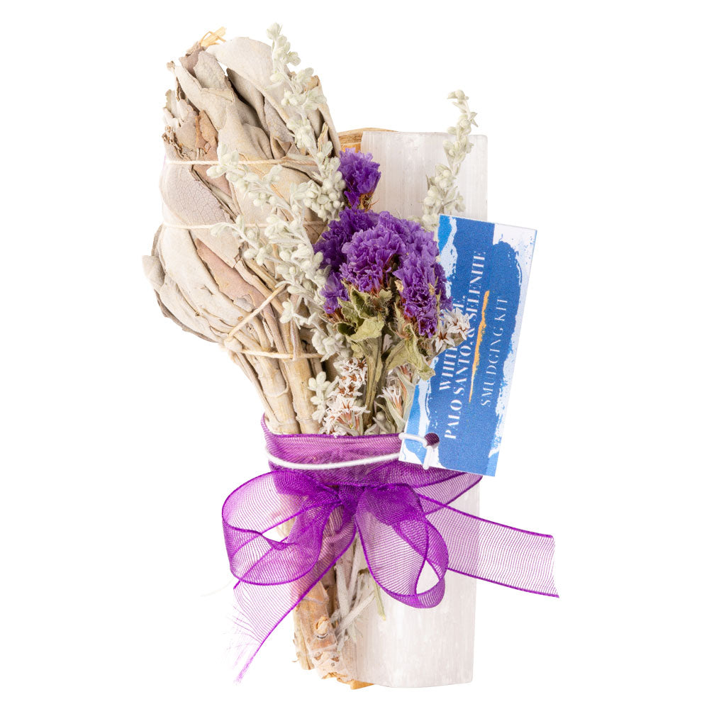 White Sage Palosanto Bundle - Selenite