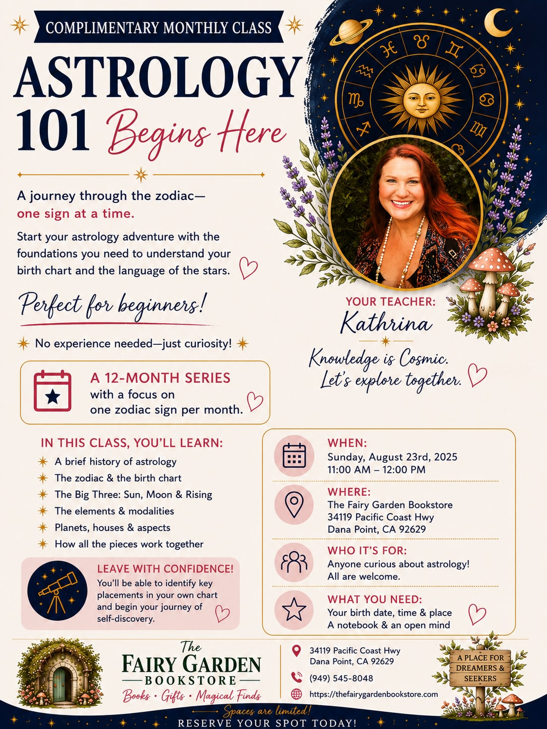 Astrology 101 | Every 3rd Sunday, 11:00 am