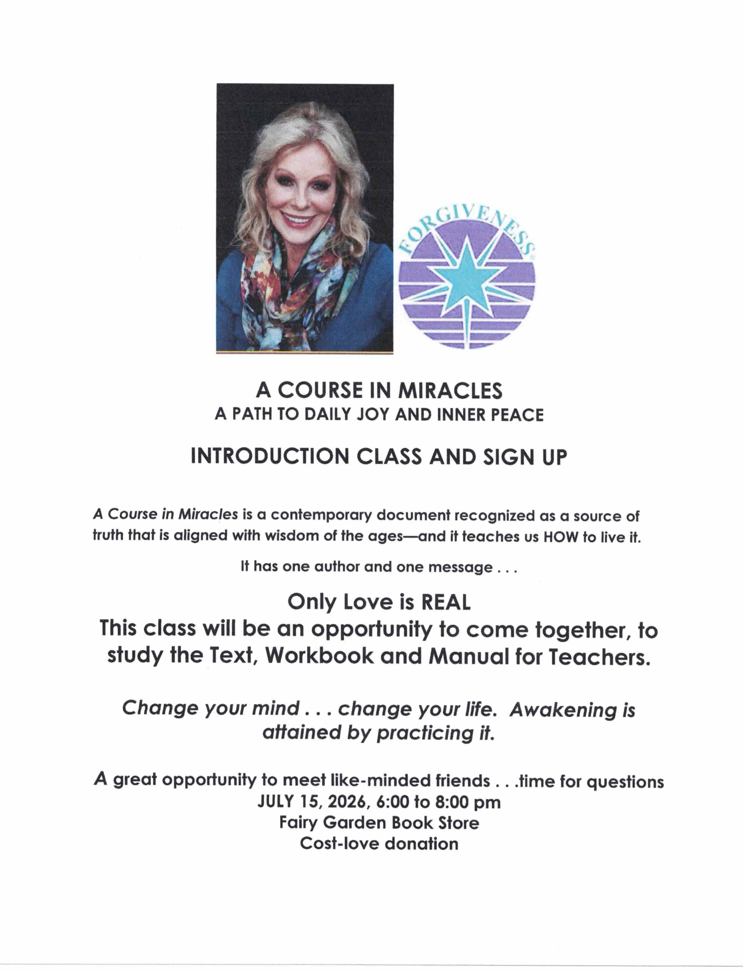 Course In Miracles Study Group with Grace Avalon | Third Wednesday Every Month, 6 PM