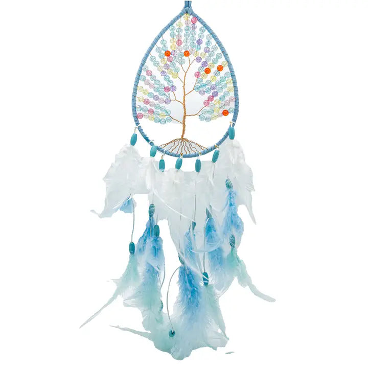Blue Teardrop Dreamcatcher