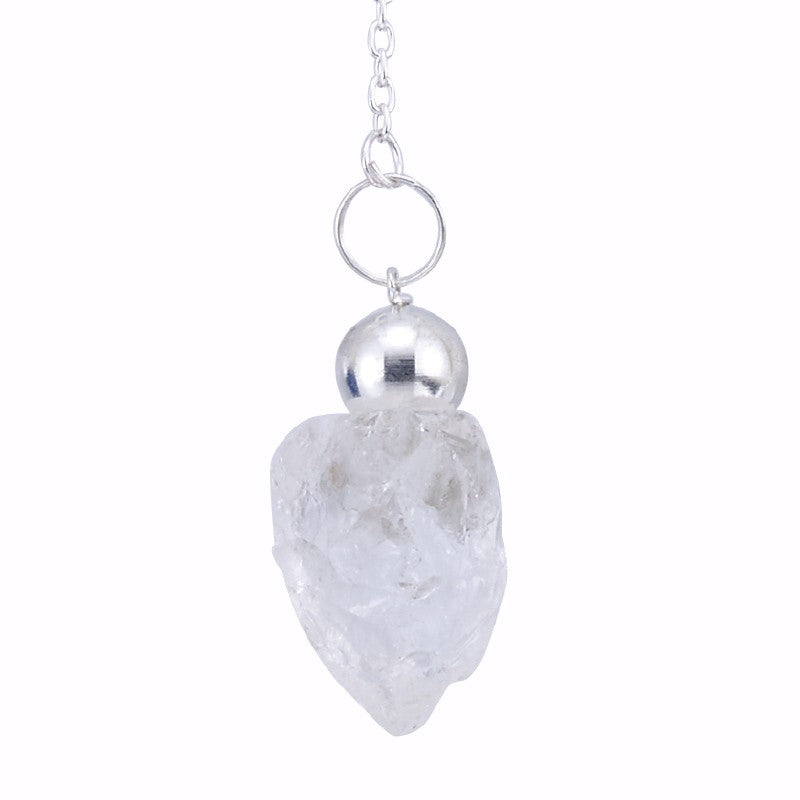 Clear Quartz Rough Cut Pendulum