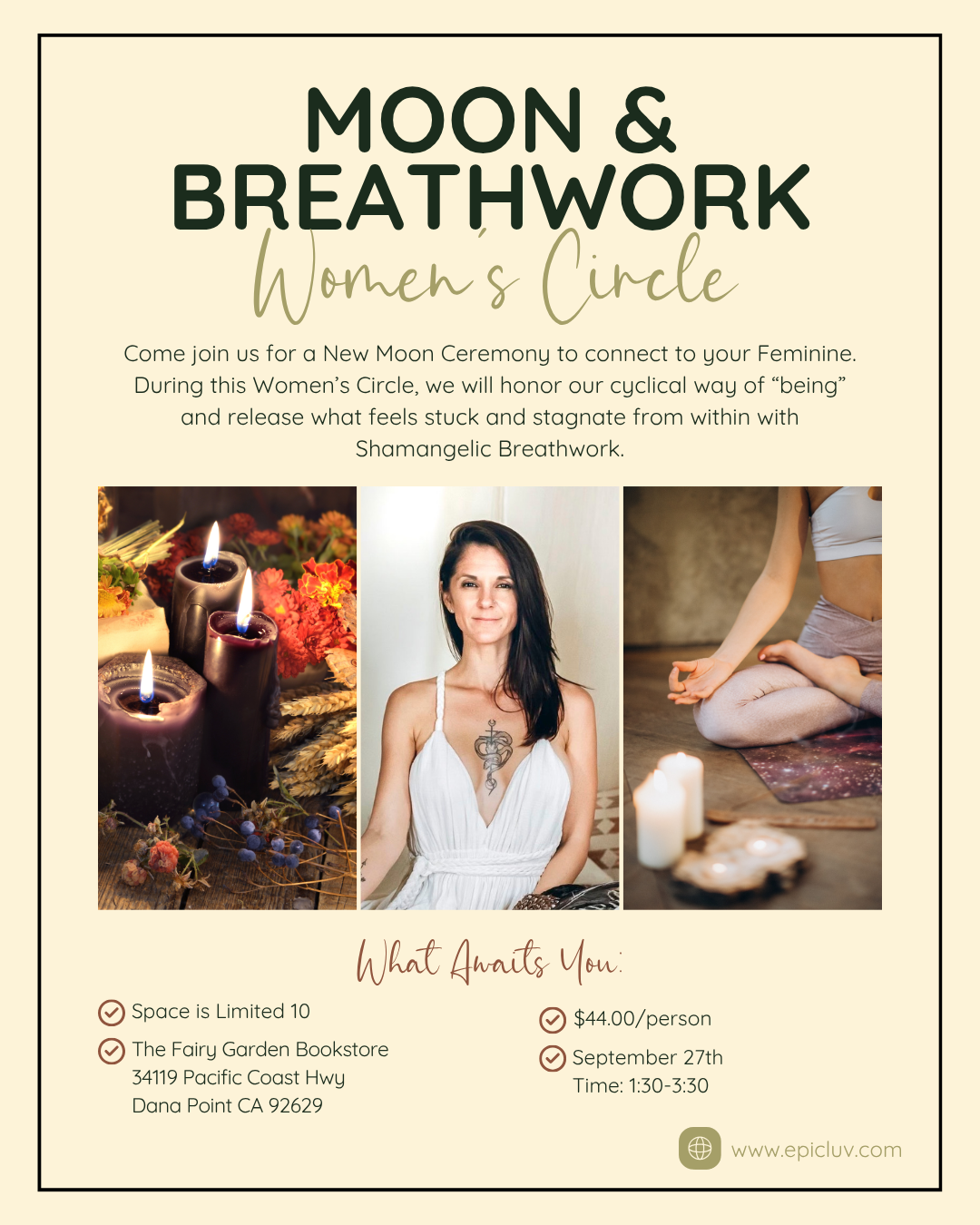 Moon and Breathwork Women’s Circle | September 27th, Sunday, 1:30 PM