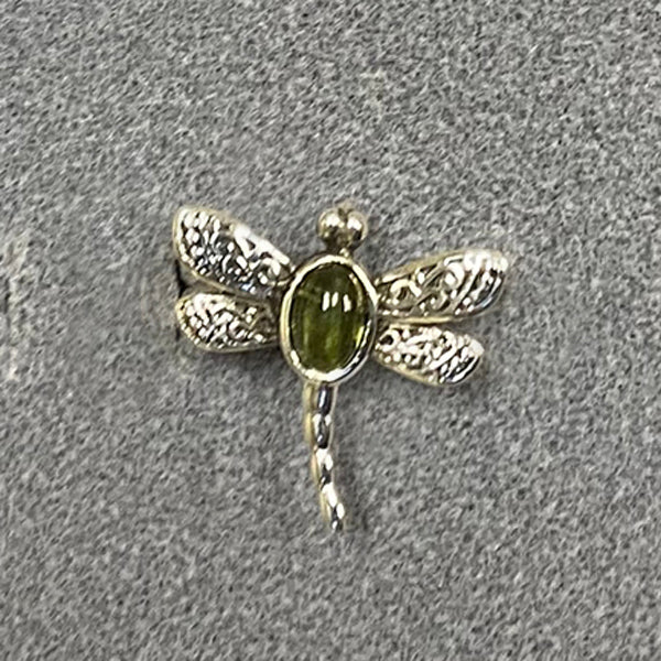 Silver Ring - Dragonfly with Stone