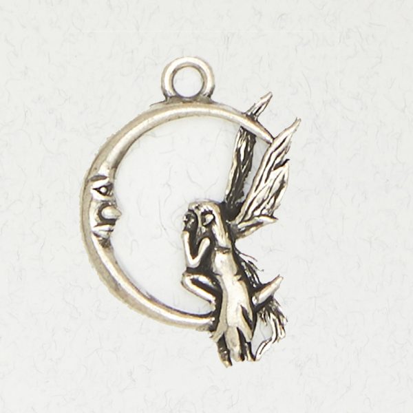 Fairy on the Moon with 18 inch thin Chain