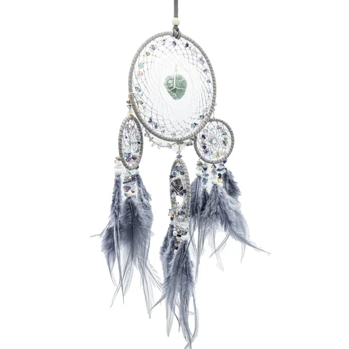 Grey Crystal Dreamcatcher