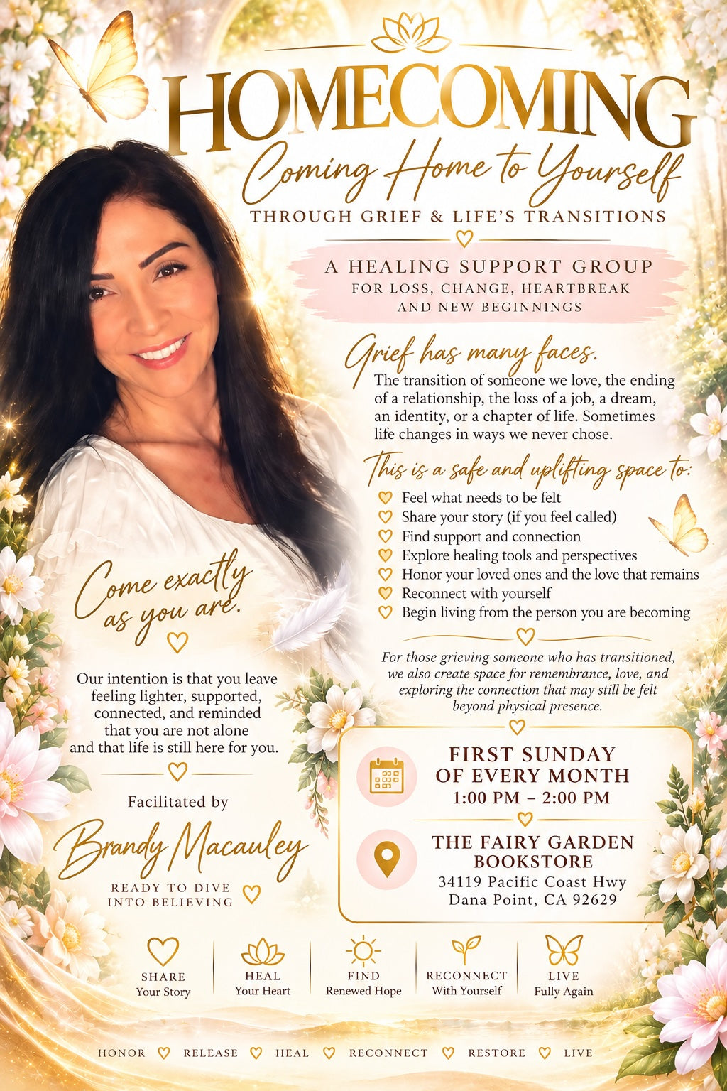 Coming Home to Yourself Through Grief & Life’s Transitions | First Sunday Of Every Month, 1:00 PM