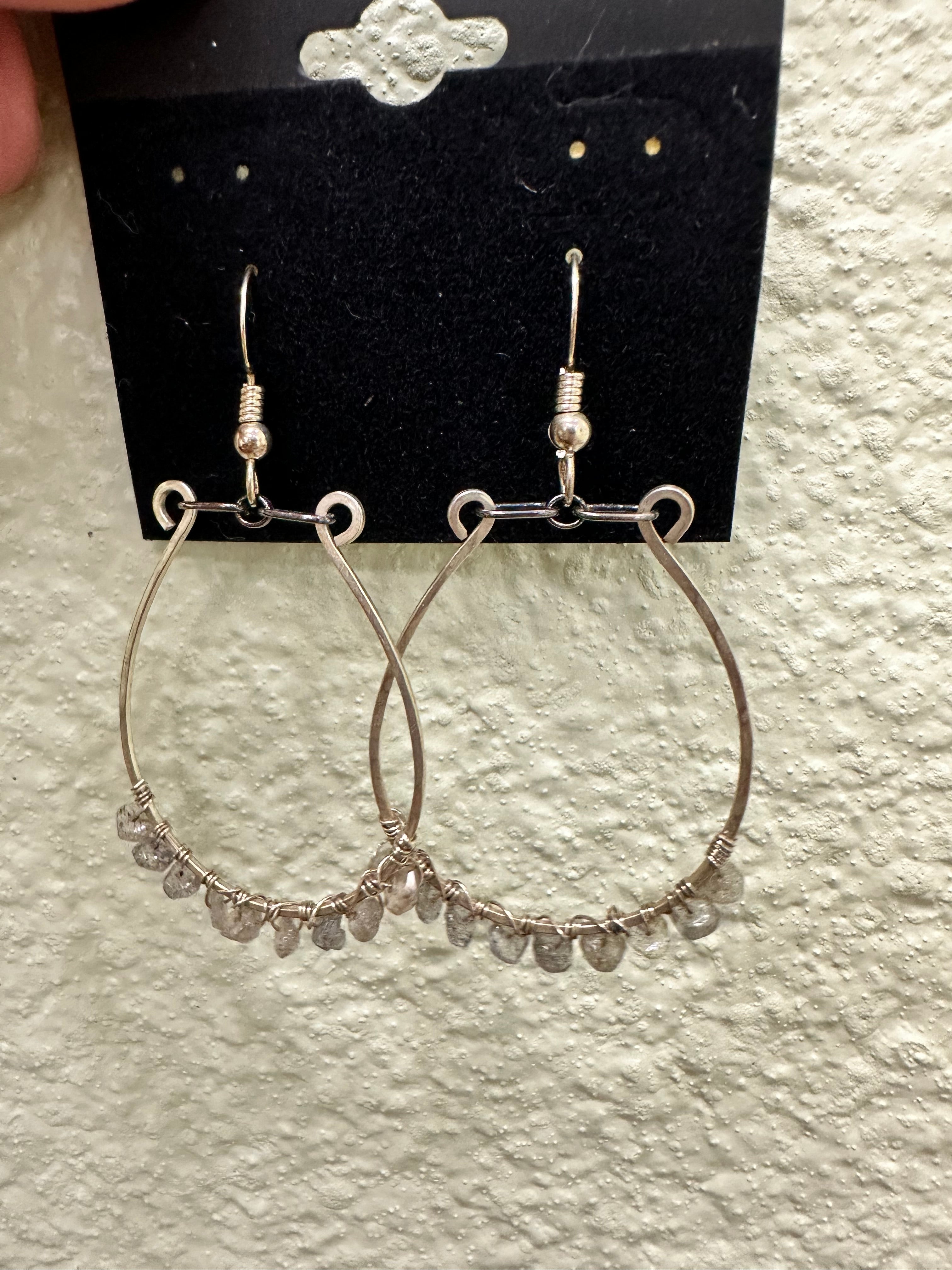 Labradorite and Silver Earrings