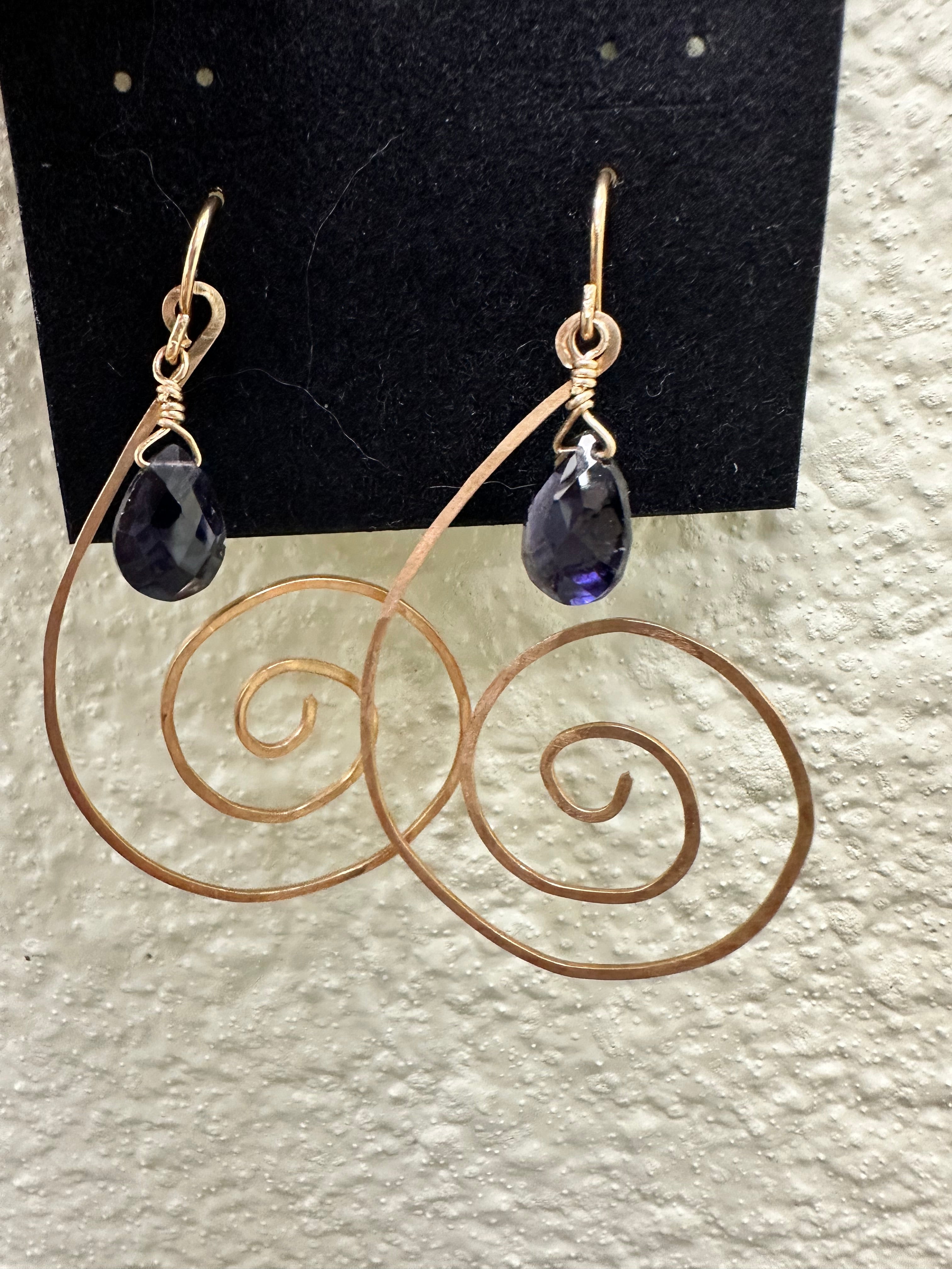 Iolite Fibonacci Earrings