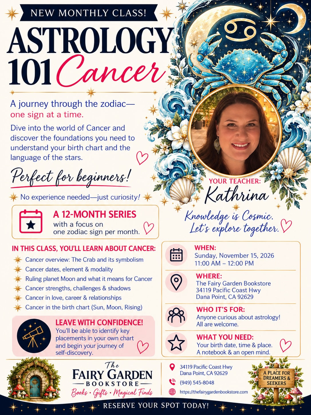 Astrology 101 | Every 3rd Sunday, 11:00 am