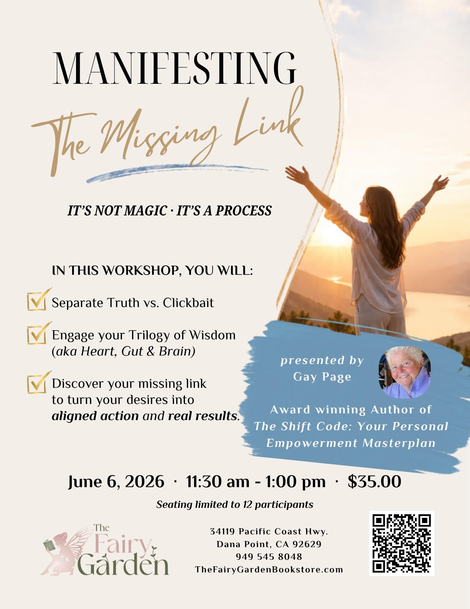 Manifesting — The Missing Link (Seating limited to 12 participants) | Saturday, 11:30 PM
