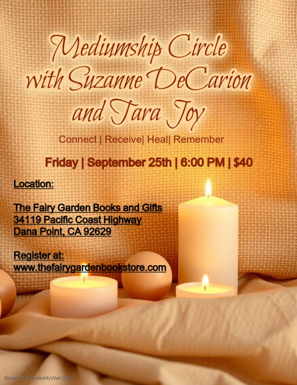 Mediumship Circle with Suzanne DeCarion and Tara Joy | Friday, 6:00 PM