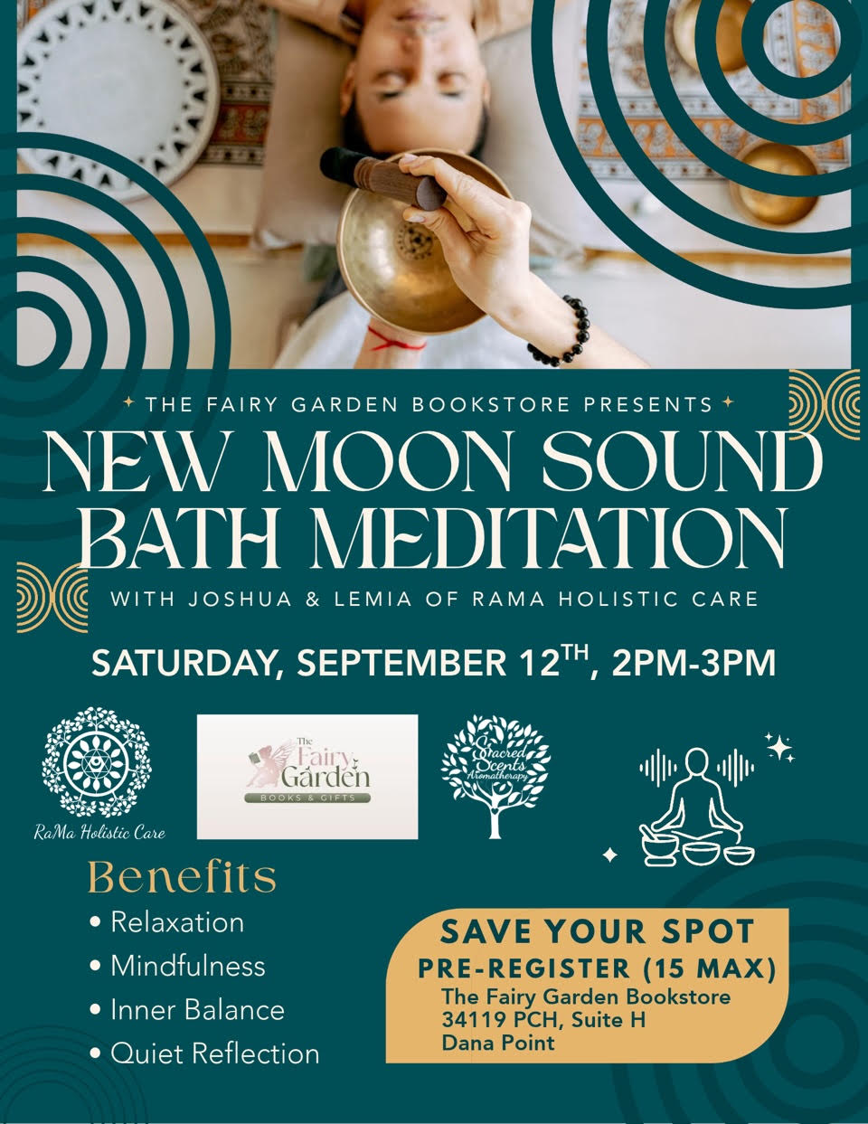 🌑✨ NEW MOON SOUND BATH • VIRGO ✨🌑 | Saturday, 2 PM