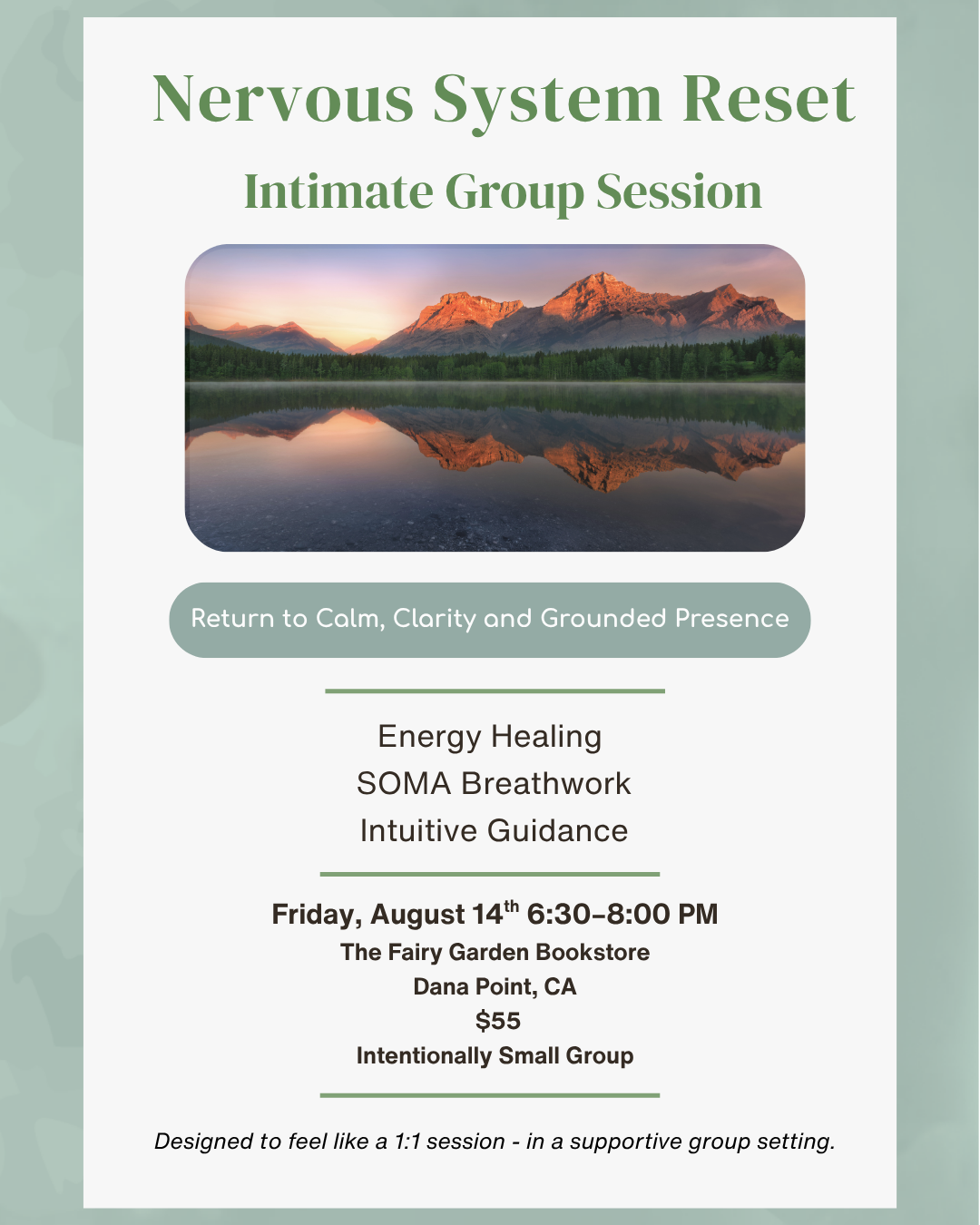 Nervous System Reset | Friday, 6:30 PM