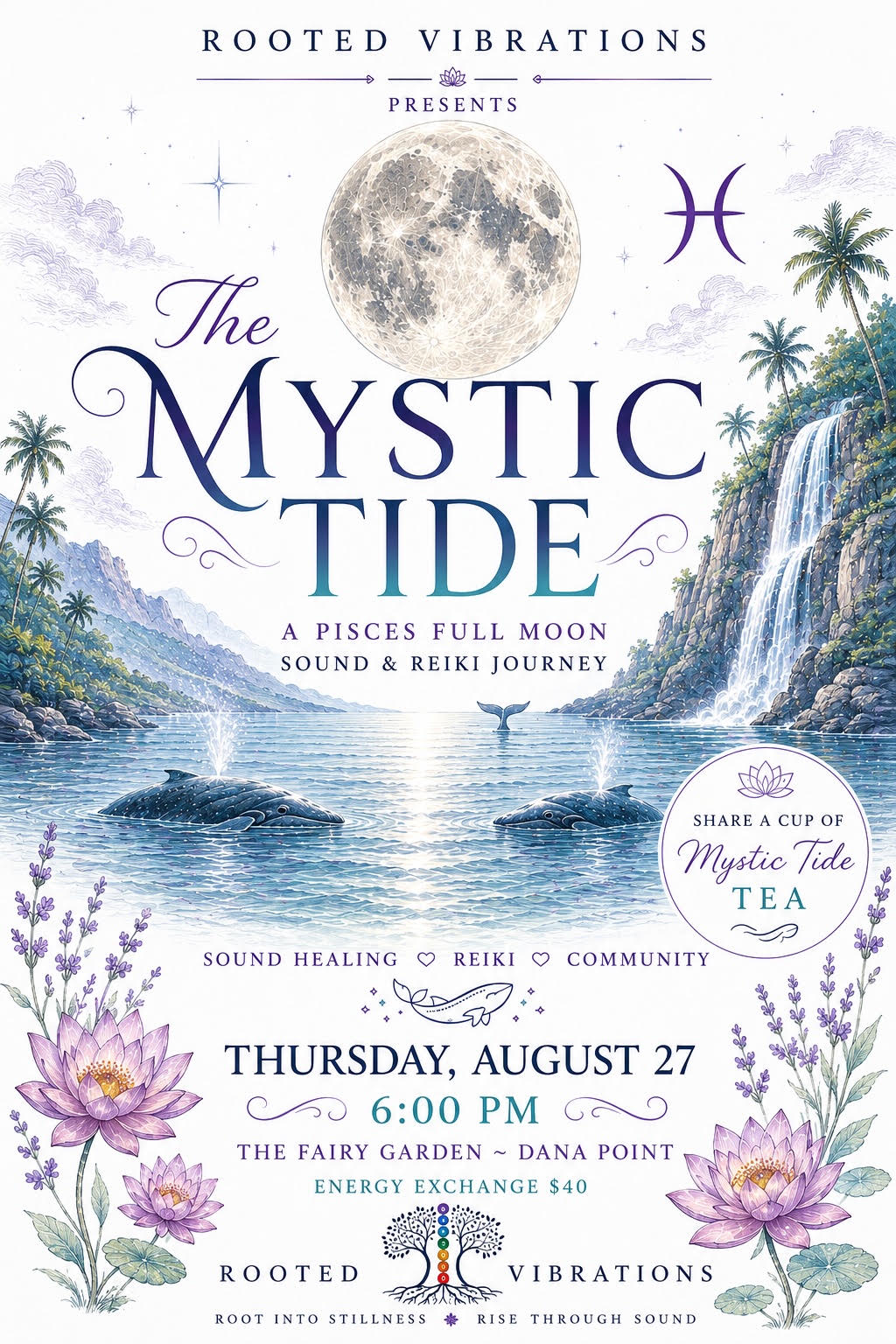 The Mystic Tide, A Pisces Full Moon Sound & Reiki Journey | Thursday, 6:00 PM