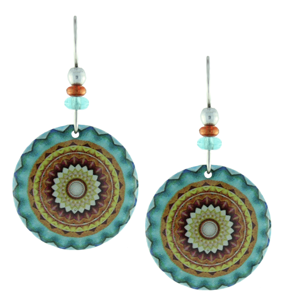 Earth Dreams Earrings Blue Mandala