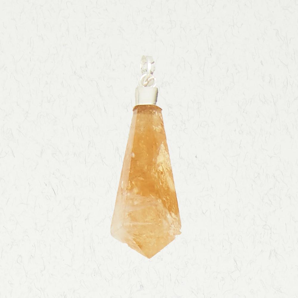 Citrine Pendulum with 20 inch thick chain