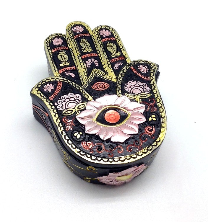 Green/Pink Hamsa Hand Box