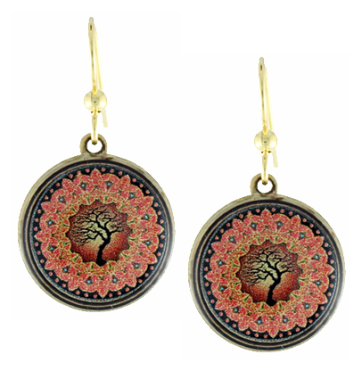 Earth Dreams Earrings - Red Tree Circle