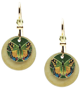 Earth Dreams Earrings Butterflies with Disc