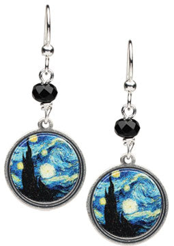 Earth Dreams Earrings Small Starry Night with Bead