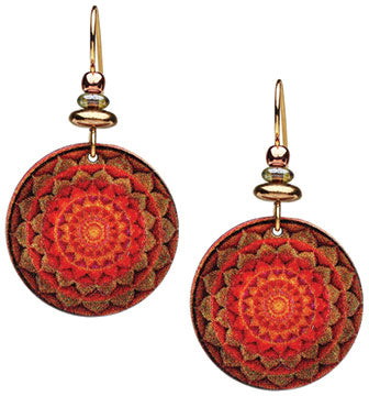 Earth Dreams Earrings Sun and Earth Mandala