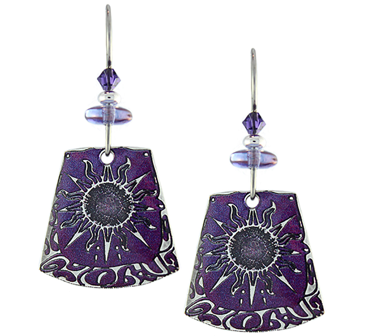 Earth Dreams Earrings Sun Rays Silver