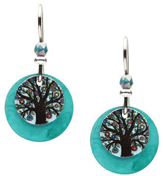 Earth Dreams Earrings with Tree of Life Disc