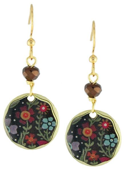 Earth Dreams Earrings Wooded Forest with Bead